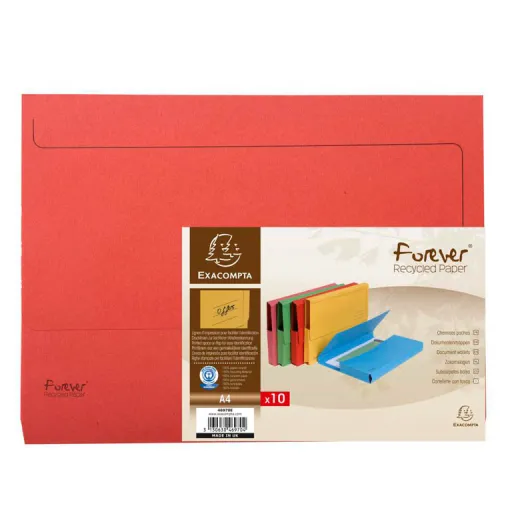 Dossier Cartolina Exacomp A4 Bolsa Vermelho