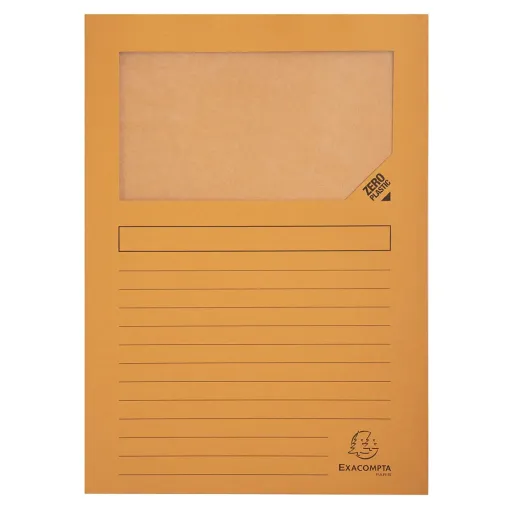 Dossier Cartolina com Janela A4 Exacompta Cor Laranja