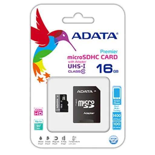 Cartão de Memória Adata Micro CL10 16GB