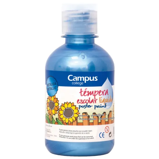 Tinta para Dedos 250GR Azul Metálico - Campus