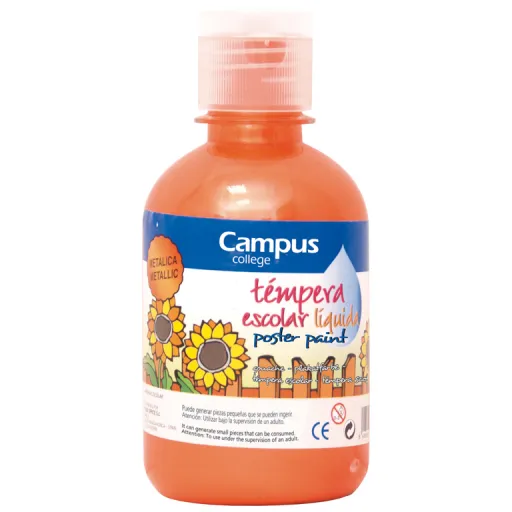 Tinta para Dedos 250GR Laranja Metálico - Campus