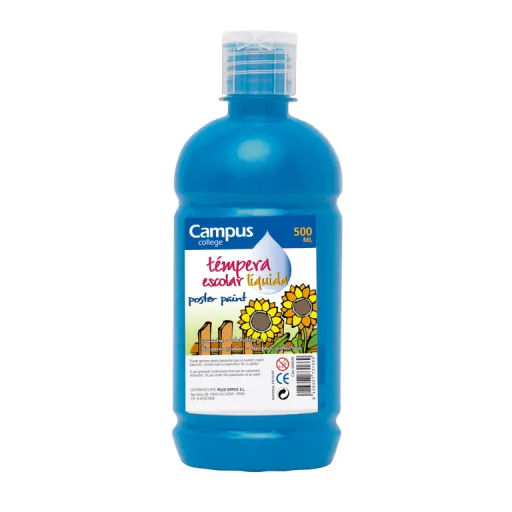 Tinta para Dedos Campus 500GR Azul Cyan - Campus 