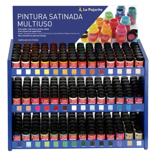 Tinta Plástica e Vinílica Líquida 35ML – Expositor com 480 Unid. – La Pajarita
