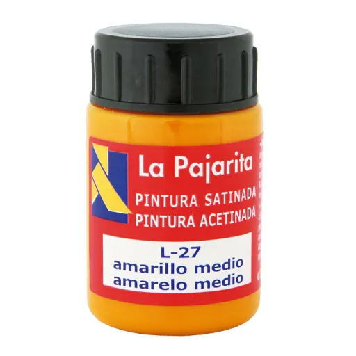 Tinta Plástica e Vinílica Amarelo Médio 35ML 6 Unid. – La Pajarita