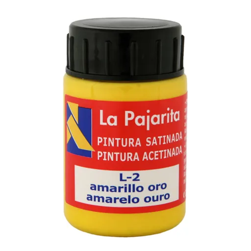 Tinta Plástica e Vinílica Amarelo Dourado 35ML 6 Unid. – La Pajarita