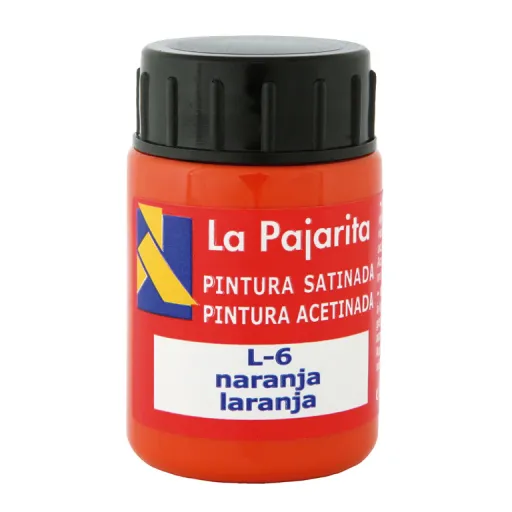 Tinta Plástica e Vinílica Laranja 35ML 6 Unid. – La Pajarita