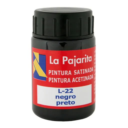 Tinta Plástica e Vinílica Preto 35ML 6 Unid. – La Pajarita
