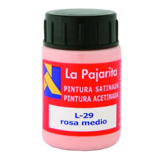 Tinta Plástica e Vinílica Rosa Médio 35ML 6 Unid. – La Pajarita