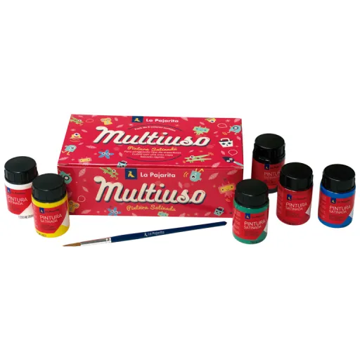 Tinta Plástica e Vinílica Líquida La Pajarita 35ML Sortido 6 Un - La Pajarita