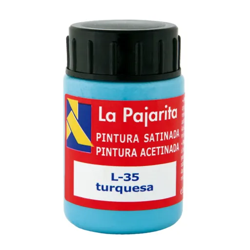 Tinta Plástica e Vinílica Líquida La Pajarita 35ML Turquesa 6 Un - La Pajarita