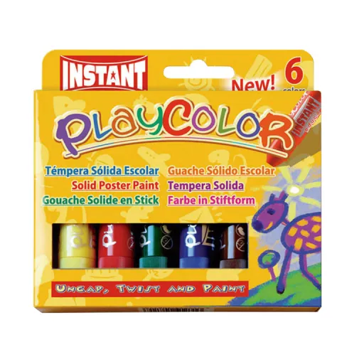 Tinta para Dedos PlayColor Sólida 10G 6 Cores - PlayColor