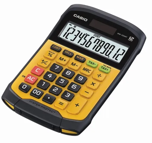 Calculadora Casio 12 Dígitos à Prova de Água e Pó