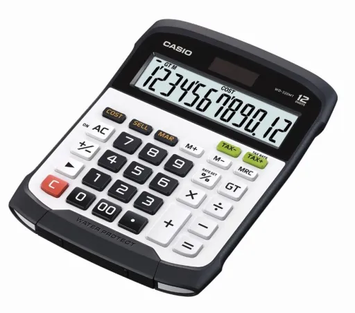 Calculadora Casio 12 Dígitos à Prova de Água e Pó