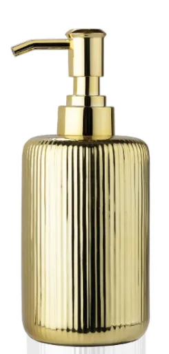 Doseador em Cerâmica Dourado Ø 7 x 18,5 cm – Andrea House