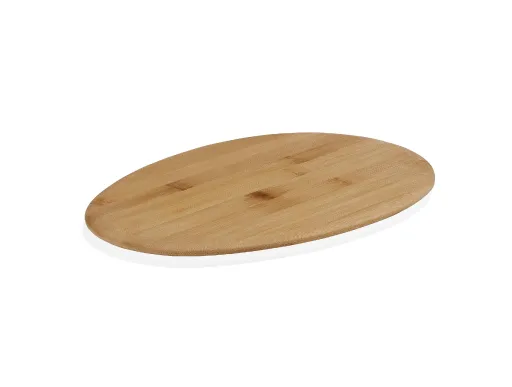 Tábua de Corte Oval em Bambu 31 x 23 x 1 cm