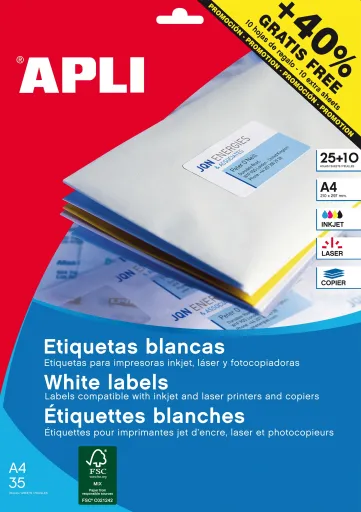 Etiquetas Autocolantes Ø40 25 Folhas Apli
