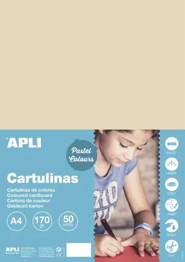 Cartolina Baunilha 210x297 mm 170g - 50 Folhas - Apli