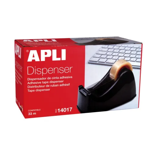 Desenrolador Fita Cola 33mm Preto Apli