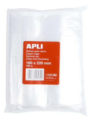 Bolsas com Fecho 160 X 220mm 100Un. Apli
