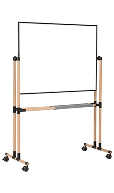Bi-Office - Quadro Preto Magnético Dupla Face 90x120 cm Rodas Giro Archyi