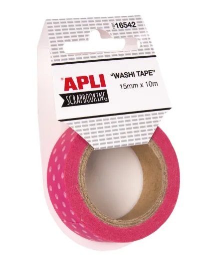 Fita Cola as Bolinhas Cor-de-Rosa - Washi Tape Apli
