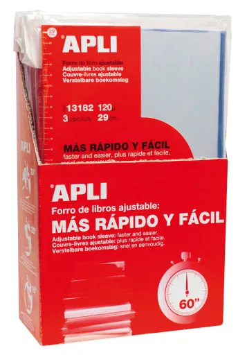 Capa Forra Livros Auto‑Ajustável 290mm 3 Un. – Apli