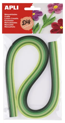 Kit Manualidades – Tiras de Papel Verdes 5x540mm – 120 Un. – Apli