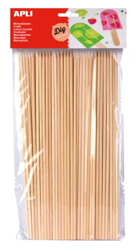 Kit Manualidades – Varas de Madeira – 50 Un. – Apli