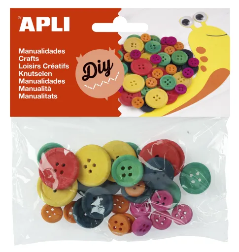 Kit Manualidades – Botões Coloridos – 30 Un. – Apli