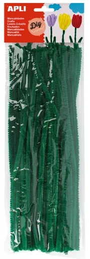 Arames de Chenille Verdes – 50 Unidades – Apli