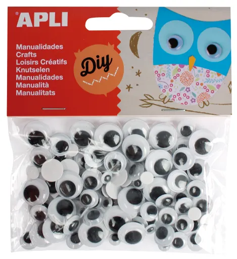 Kit Manualidades Olhos Redondos Móveis 100un. – Apli