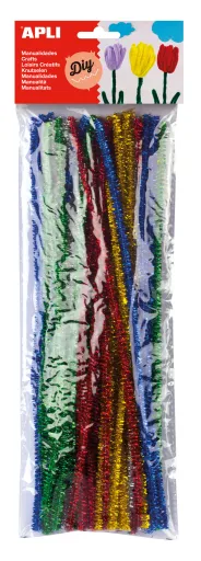 Kit Manualidades Arames de Chenille em Cores Brilhantes 50un. – Apli