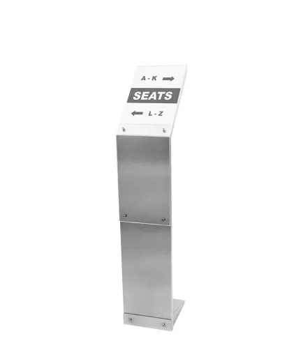 Expositor de Informação  em Aço Inox Escovado