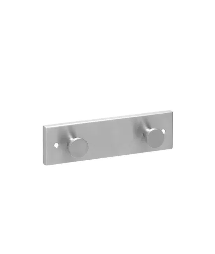 Cabide de Parede em Aço Inox Escovado 50x45x175 mm com 4 Ganchos Simples