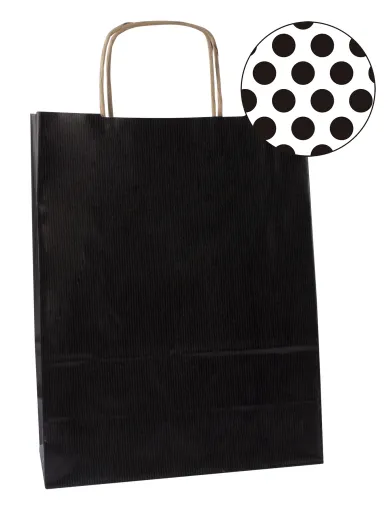Sacos de Papel Kraft Preto 24x11x31mm Apli