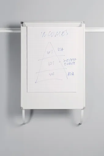 Bi Office - Quadro Cinzento Tripé Flip Chart 70x100 cm