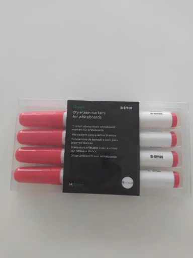 Marcadores para Quadro Branco Blister 4 Unidades Vermelho - Bi-Office