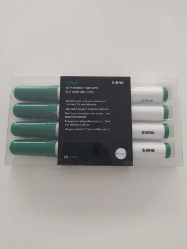 Marcadores para Quadro Branco Blister 4 Unidades Verde - Bi-Office