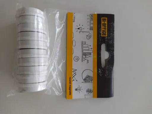 Ímanes Super Fortes Brancos 30mm 10un – Bi-Office