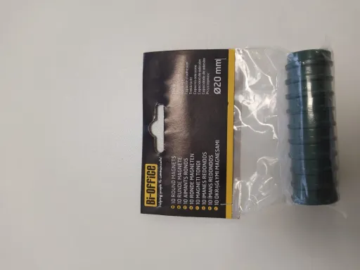 Ímanes Super Fortes Verdes 25mm 10un – Bi-Office