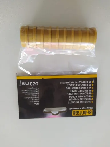 Ímanes Super Fortes Amarelos Bi-Office 25mm – Bi-Office