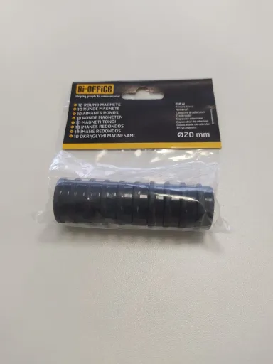 Ímanes Super Fortes Pretos Bi-Office 25mm – Bi-Office