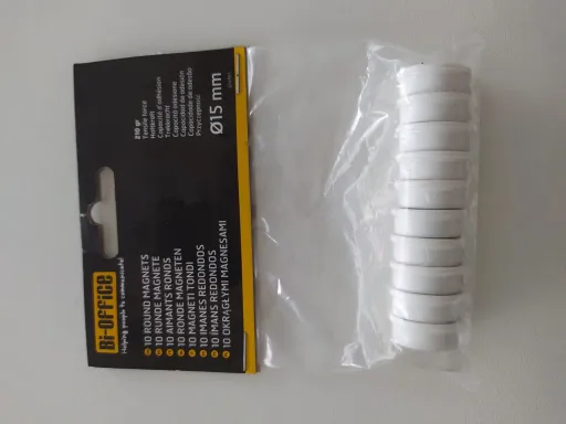 Ímanes Super Fortes Brancos Bi-Office 15mm – Bi-Office