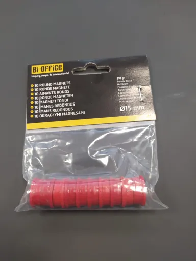 Ímanes Super Fortes Vermelhos Bi-Office 20mm – Bi-Office