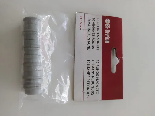 Ímanes Super Fortes Cinzentos Bi-Office 20mm – Bi-Office