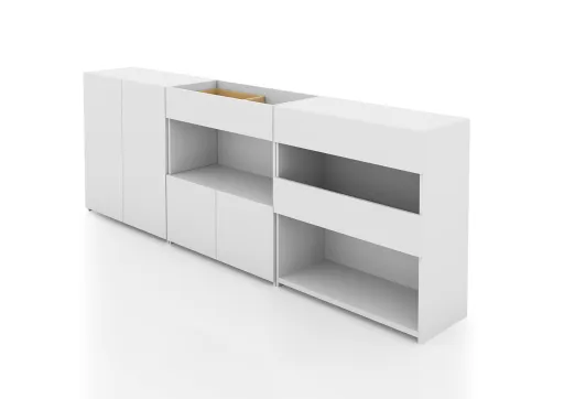 Conjunto de Armários de Escritório 900x2500x400 mm – Stone
