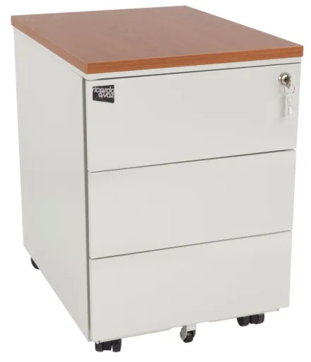 Bloco Gavetas 400x540x520 mm Cinza com Tampo Cerejeira - Riva