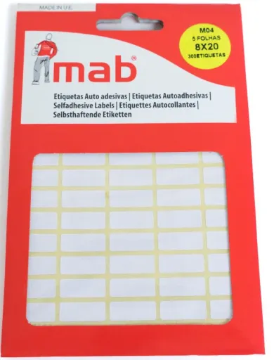 Etiquetas Autocolantes 8X20 mm