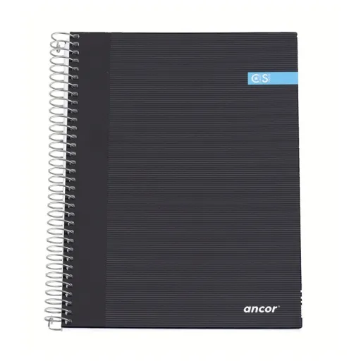 Caderno Espiral A5 Quadriculado 80Fls 70GR Azul Clássico Classic Stripes – Ancor