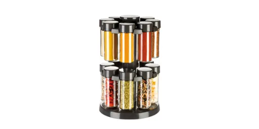 Conjunto de 16 Frascos para Especiarias com Suporte Rotativo –  Tescoma